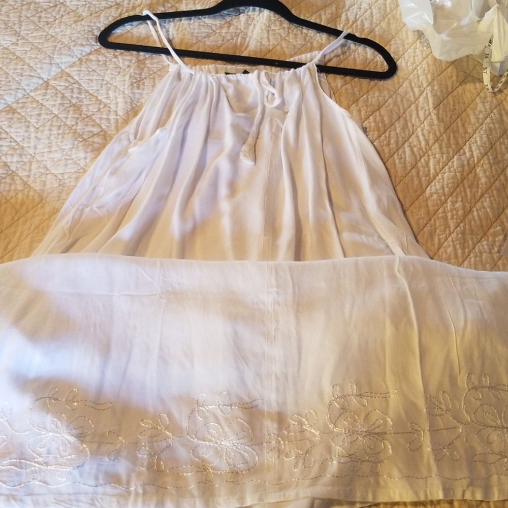 White swimsuit cover up